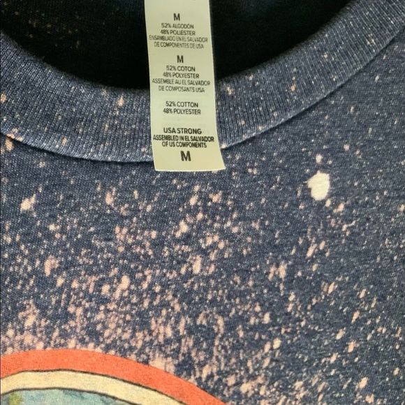 Houston Astros Womens Shirt Blue Gray Size Retro Medium MLB Bleached Tee - Picture 3 of 3